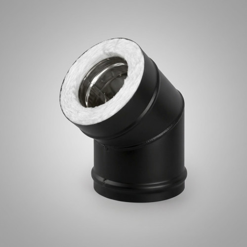 Сэндвич-колено 45 AISI 304/430 100/200 0,8/0,5 мм (керамоволокно) ЧЕРНЫЙ в Могилёве